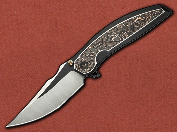 [WE Knife] Quinseris, Copper Carbon Inlay, Titanium Frame, M390